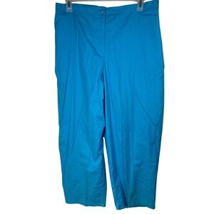 Sag Harbor Sport Turquoise Blue Stretch Poplin Straight Leg Pants XL  spring